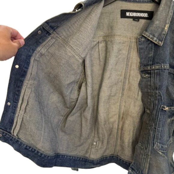NWT - NEIGHBORHOOD SAVAGE DENIM TYPE-1 JACKET 242xbnh-jkm01 Size L - Picture 6 of 16